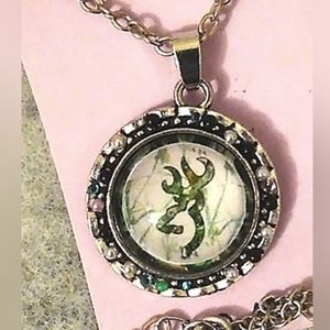 Browning Deer Cabochon Pendant